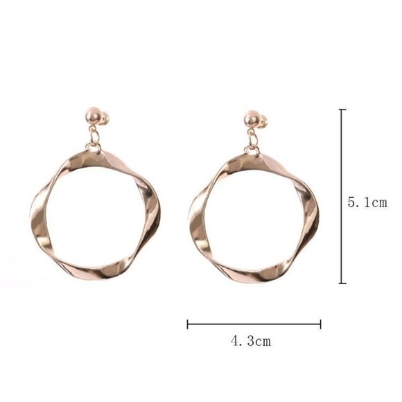 5 for $12- New Gold Circle Earrings - Picture 3 of 4